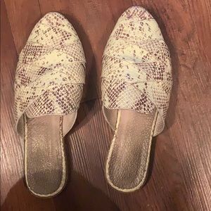 Snake Print Mules